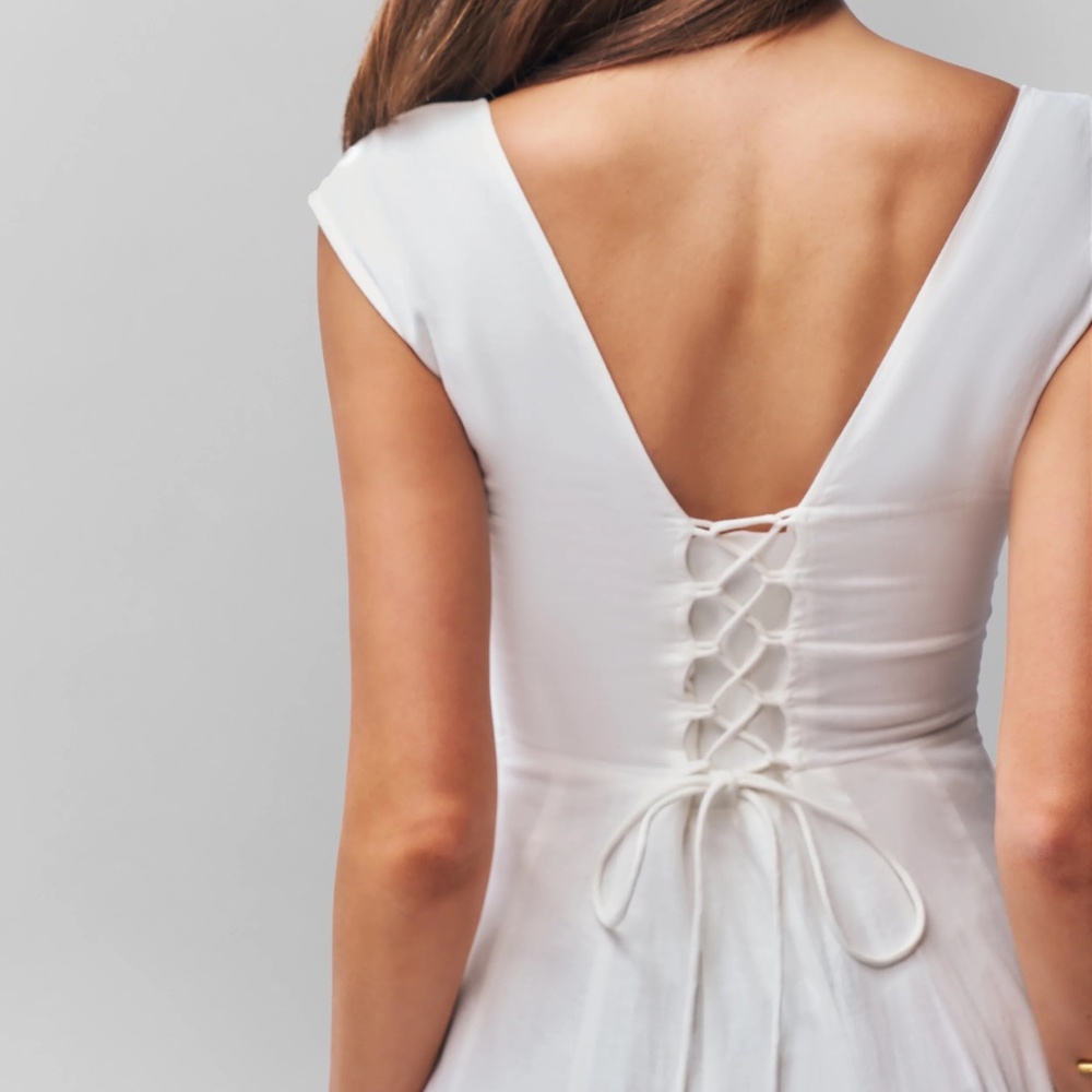 Danielle Guizio "Leila" Dress in White (NWT) - Picture 5 of 8